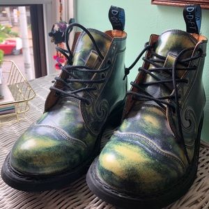 John Fluevog Boots 7th Heaven Angel Sole (5 eye) Women’s Derby Swirl Boots